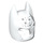 LEGO Bianco Batman Cowl Maschera con Stelle con orecchie angolari (10113 / 58468)