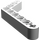 LEGO Weiß Strahl Gebogen 53 Grad, 4 und 6 Löcher (6629 / 42149)