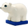 LEGO White Bear Cub on Blue Base Round Eyes (2334)
