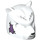 LEGO White Bear Mask with Gray Fur and Lavender Wound (20227)