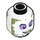 LEGO Weiß Beetlejuice Minifigure Kopf (Einbau-Vollbolzen) (3626 / 34320)