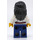 LEGO Wit Blouse met Riem en Zwart Haar minifiguur