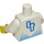 LEGO Blanco Azul y Blanco Team Player con Number 4 en Frontal y Parte trasera Torso (973)