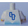 LEGO Weiß Blau und Weiß Team Player mit Number 4 auf Vorderseite und Der Rücken Torso (973)