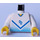 LEGO Bianco Blu e Bianco Team Player con Number 4 su Anteriore e Retro Busto (973)