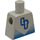 LEGO White Blue and White Team Player with Number 4 on Front and Back Torso without Arms (973)