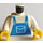 LEGO Wit Blauw Overalls met Pocket Torso (973)