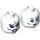 LEGO White Bone Demon Minifigure Head (Recessed Solid Stud) (3626 / 78924)