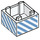LEGO White Box 2 x 2 with blue diagonal lines (38361 / 59121)