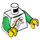 LEGO Bianco Boy in Spazio TShirt Minifigure Busto con increspature sul retro (973 / 76382)