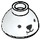 LEGO Blanc Brique 1.5 x 1.5 x 0.7 Rond Dome Chapeau avec Ours Face (37840 / 67674)