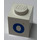 LEGO Weiß Backstein 1 x 1 mit Bold Blau &quot;0&quot; (3005)