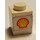 LEGO White Brick 1 x 1 with Shell Logo Sticker (3005)