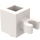 LEGO Weiß Backstein 1 x 1 mit Vertikale Clip (O-Clip öffnen, Hohlbolzen) (60475 / 65460)