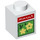 LEGO Weiß Backstein 1 x 1 mit Gelb Blumen (3005 / 106569)