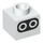 LEGO Blanc Brique 1 x 1 x 0.7 avec Yeux (79552 / 86996)