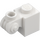 LEGO White Brick 1 x 1 x 2 with Scroll and Open Stud (20310)