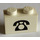 LEGO blanc Brique 1 x 2 avec Noir Telephone avec tube inférieur (3004)