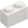 LEGO White Brick 1 x 2 with Boomerang Face with Blue Eyes with Bottom Tube (3004 / 94319)