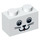 LEGO Weiß Backstein 1 x 2 mit Katze Gesicht mit Unterrohr (3004 / 89082)