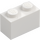 LEGO White Brick 1 x 2 with Dry Bones Yellow Eyes Looking Upwards Left with Bottom Tube (3004 / 107976)