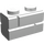 LEGO Weiß Backstein 1 x 2 mit Embossed Bricks (98283)