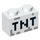 LEGO Weiß Backstein 1 x 2 mit Minecraft &#039;TNT&#039; mit Unterrohr (3004 / 19180)