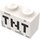 LEGO Weiß Backstein 1 x 2 mit Minecraft &#039;TNT&#039; mit Unterrohr (3004 / 19180)
