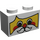 LEGO Wit Steen 1 x 2 met santa claus Gezicht met buis aan de onderzijde (3004 / 95513)