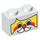 LEGO White Brick 1 x 2 with santa claus face with Bottom Tube (3004 / 95513)