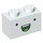 LEGO White Brick 1 x 2 with T.V. face  with Bottom Tube (3004 / 27176)