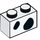 LEGO Wit Steen 1 x 2 met Twee Zwart Dalmatian Spots met buis aan de onderzijde (3004 / 79282)