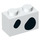 LEGO White Brick 1 x 2 with Two Black Dalmatian Spots with Bottom Tube (3004 / 79282)