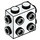 LEGO Wit Steen 1 x 2 x 1.6 met Kant en Einde Studs (67329)