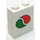 LEGO Wit Steen 1 x 2 x 2 met Octan logo Sticker met binnenas houder (3245)