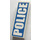 LEGO White Brick 1 x 2 x 5 with Groove with Police Sticker (88393)