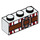 LEGO blanc Brique 1 x 3 avec Courroie et rouge Rayures (3622 / 33501)