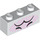 LEGO Bianco Mattoncino 1 x 3 con Nero Occhi, Eyebrows e Rosa Lines (3622 / 107974)