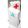 LEGO White Brick 1 x 3 x 5 with &#039;A&#039; and red cross Sticker (3755)