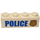 LEGO White Brick 1 x 4 with  Blue &#039;POLICE&#039; and Gold Police Badge Sticker (3010)