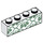 LEGO Bianco Mattoncino 1 x 4 con Verde Fiori (3010 / 26395)