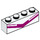 LEGO blanc Brique 1 x 4 avec Purple Line (3010 / 55974)
