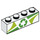 LEGO Wit Steen 1 x 4 met Recycling logo (3010 / 65871)