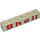 LEGO White Brick 1 x 6 with Red &#039;Shell&#039; Wide Pattern with rounded &#039;e&#039; (3009)