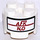 LEGO White Brick 2 x 2 Round with Chemical Formula for Nitrous Oxide „AFK N2O“ Sticker (3941)