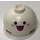 LEGO blanc Brique 2 x 2 Rond avec Dome Haut avec Open Mouth Smile, Yeux et Pink Cheeks Modèle (Goujon creux, support d&#039;essieu) (18841 / 65706)