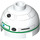 LEGO blanc Brique 2 x 2 Rond avec Dome Haut avec R2 Unit Astromech Droid Diriger (Goujon creux, support d&#039;essieu) (18029 / 30367)