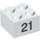 LEGO blanc Brique 2 x 2 avec &#039;21&#039; (14912 / 97659)