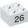 LEGO White Brick 2 x 2 with &#039;26&#039; (14935 / 97664)