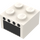 LEGO Blanco Ladrillo 2 x 2 con 4 Negro Spots over Negro Rectangle (Oven) Pegatina (3003)